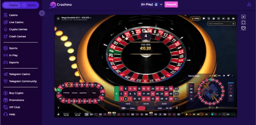crashino live dealer games