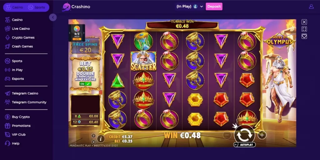 crashino slot games