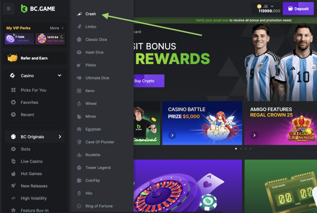 crash game bc casino