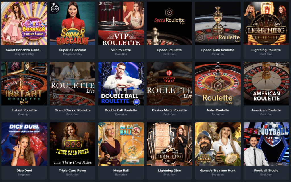 Moonbet Live Casino Games