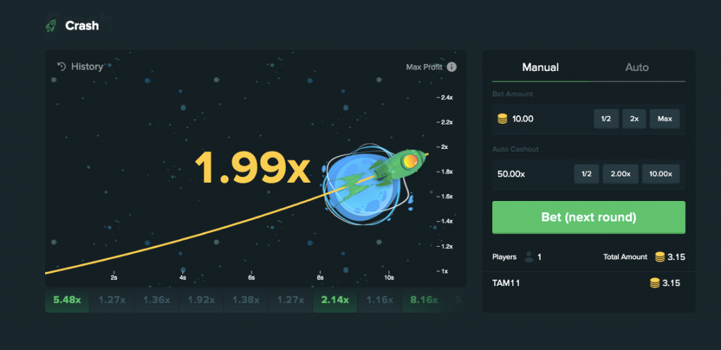 Duelbits Bitcoin Crash