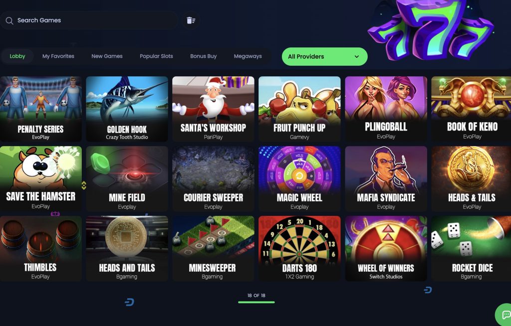 Jackbit instant games