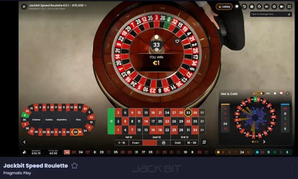 Jackbit Live Roulette