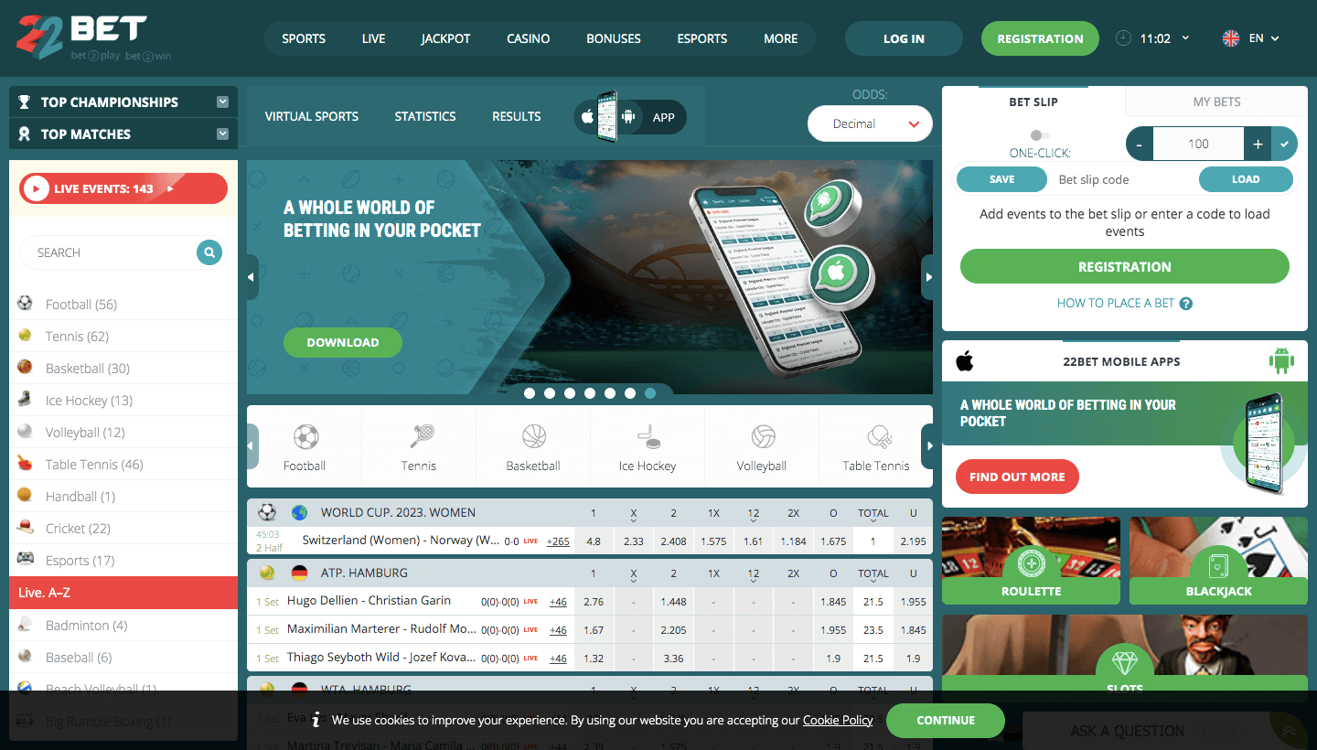 22bet Casino Review 2023