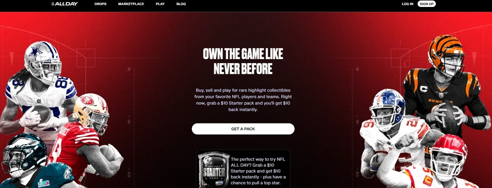 NFL All Day sports NFTS marketplace