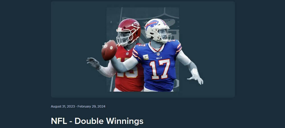 NFL Double Winnings Stake promotion.