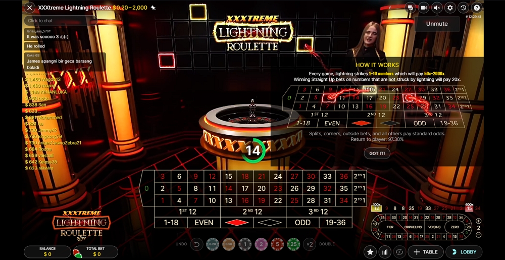 MyStake live roulette example