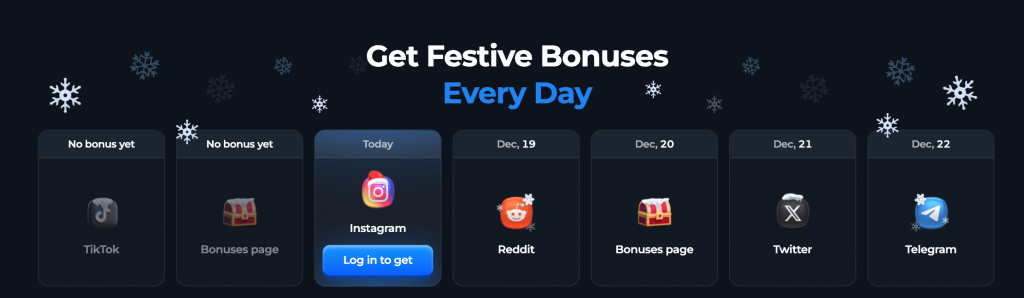 betfury daily christmas bonuses