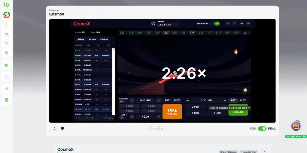Cosmox at wild.io
