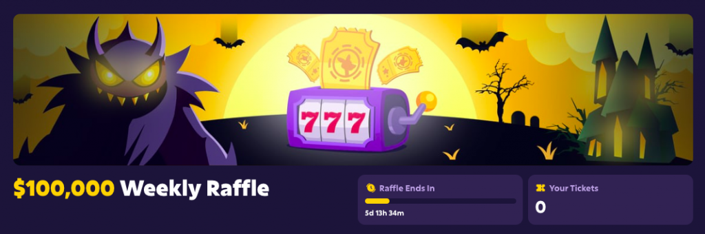 roobet raffle halloween casino bonus