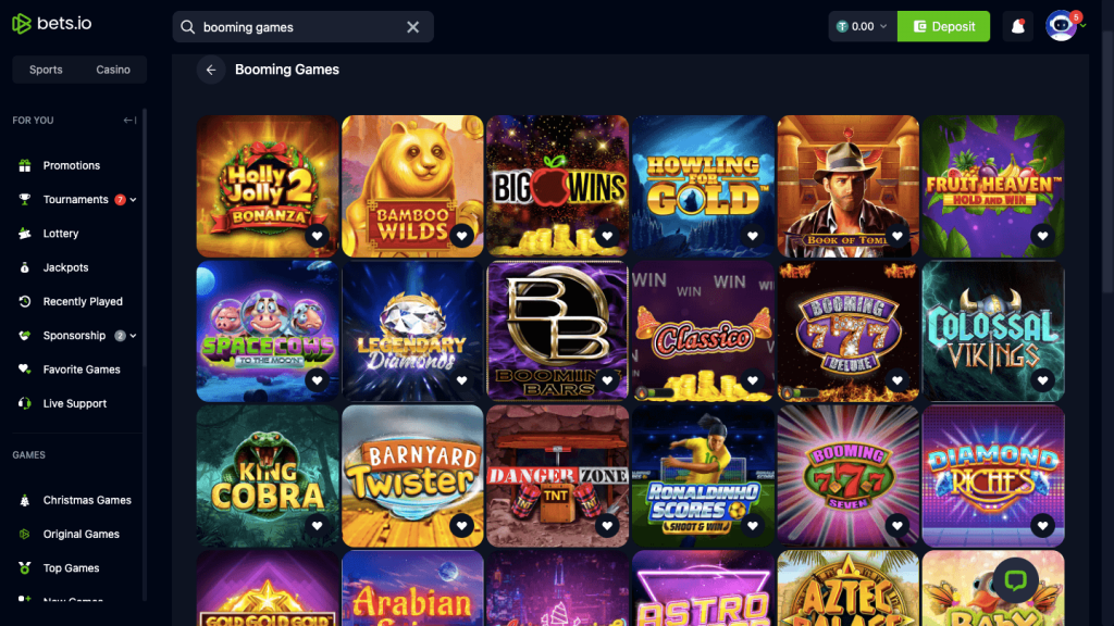 bets.io booming games casino