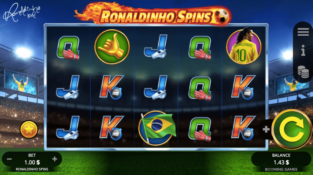 ronaldinho spins booming game slots