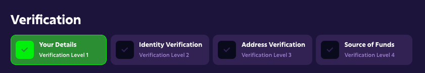 roobet verification levels