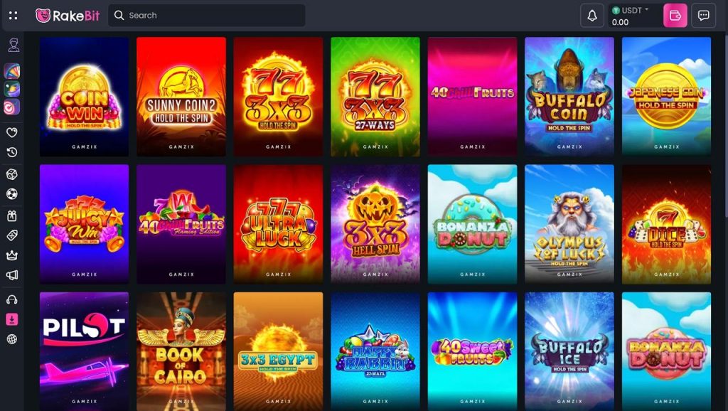 rakebit gamzix casino