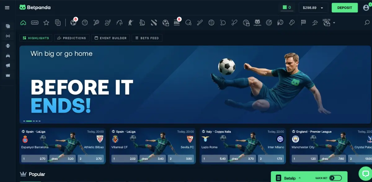 betpanda 2026 esportes