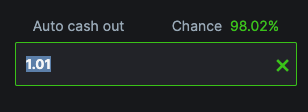 crash betting odds interface