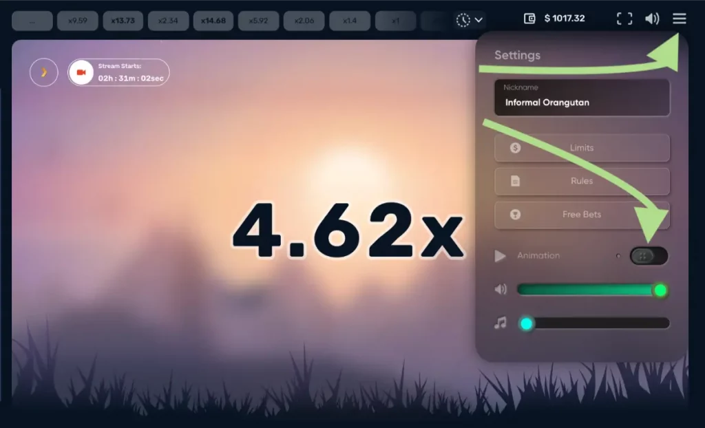 animation toggle aero game
