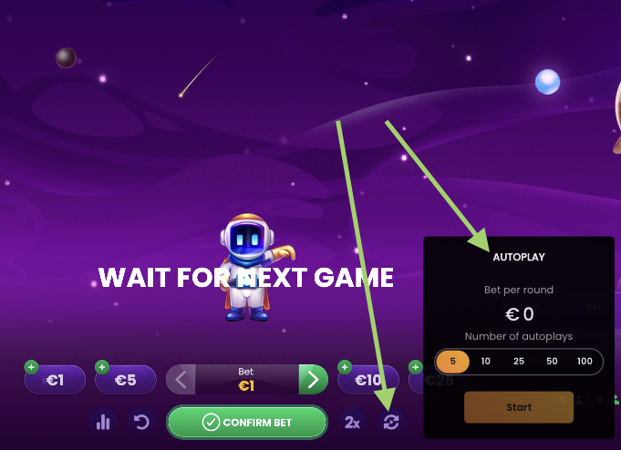 spaceman autoplay