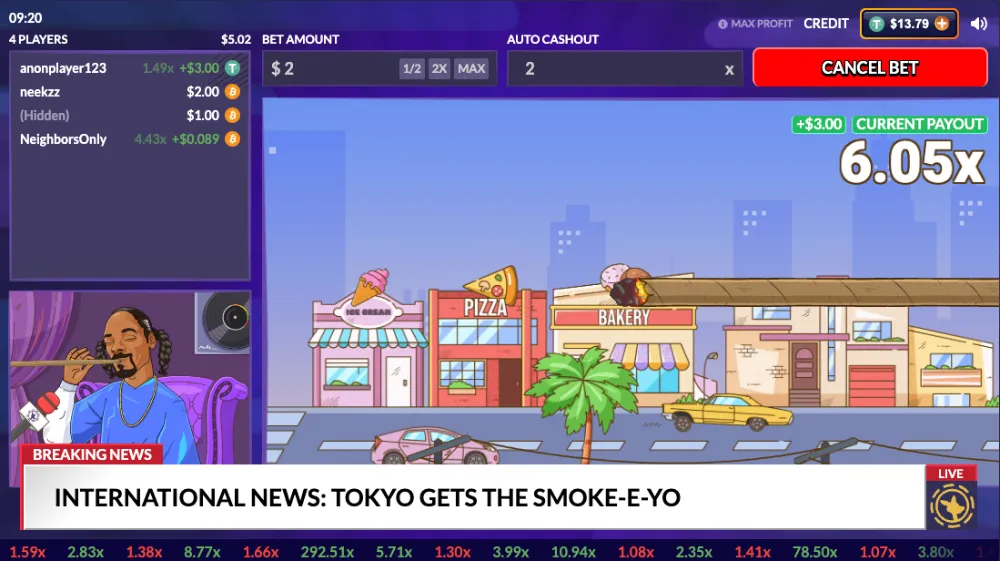playing snoop's hotbox crash games