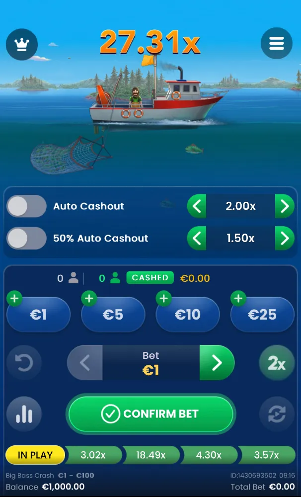 big bass crash mobile