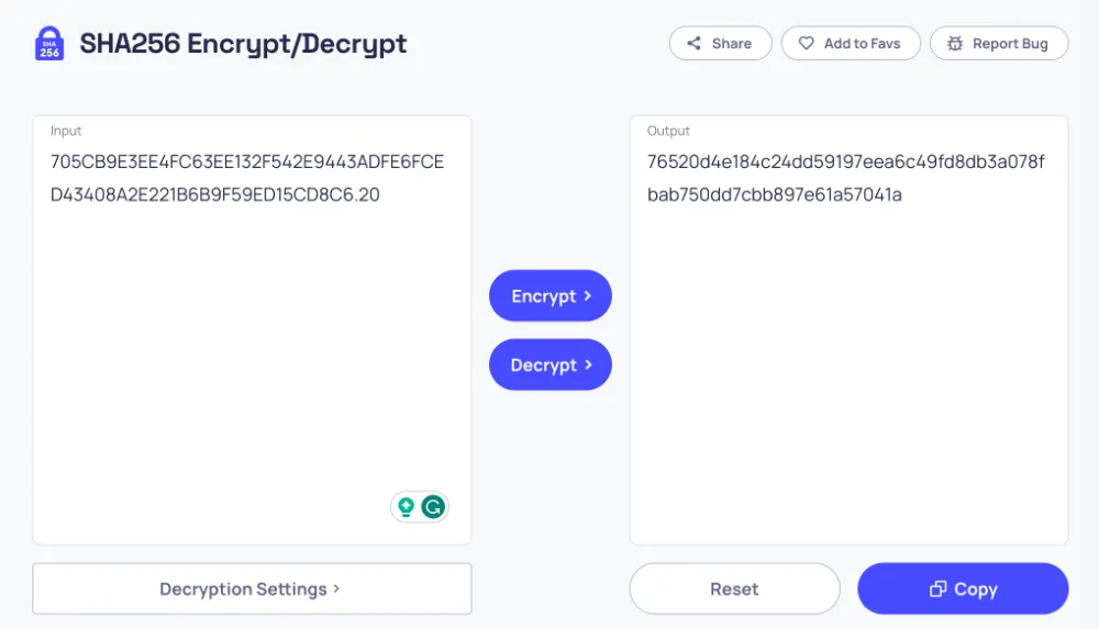 sha256 encryption tool