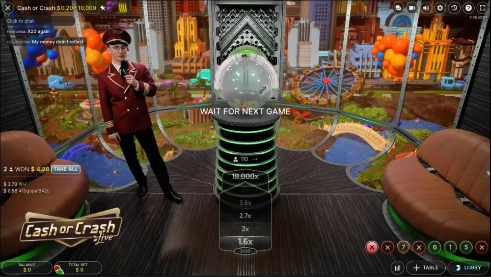 cash or crash live crash game show