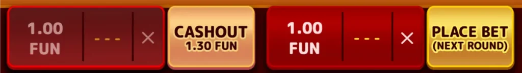 manual betting interface in Dragon's Crash