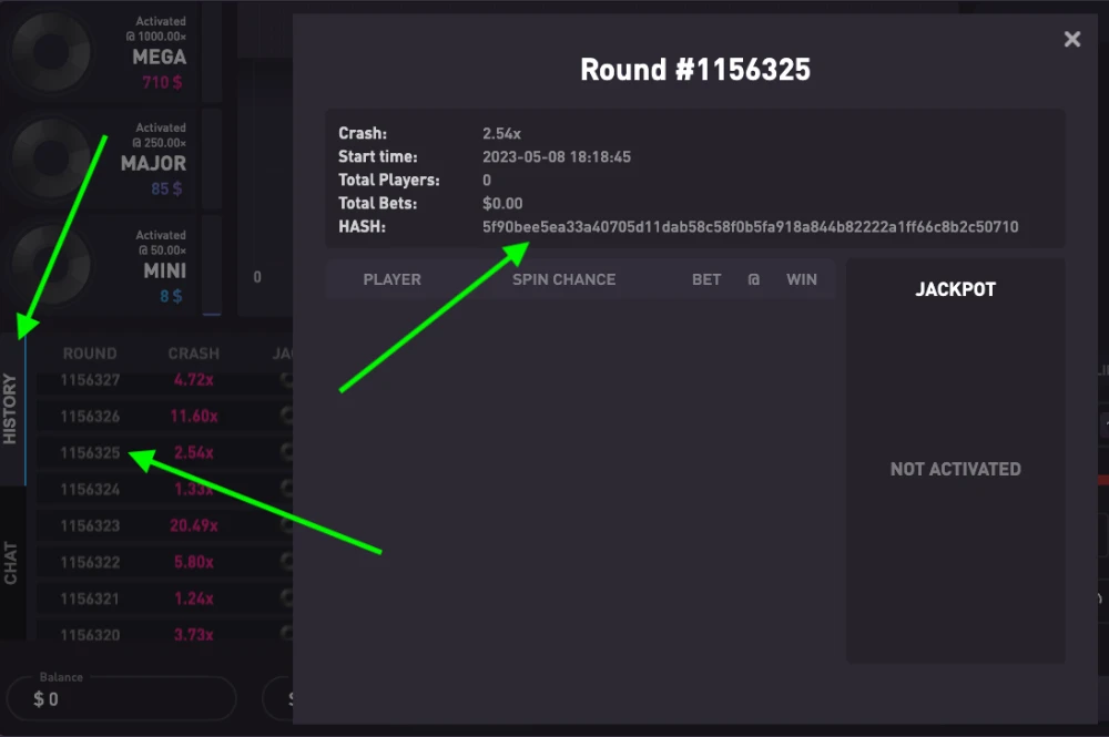 game information crash by rocketpot crash