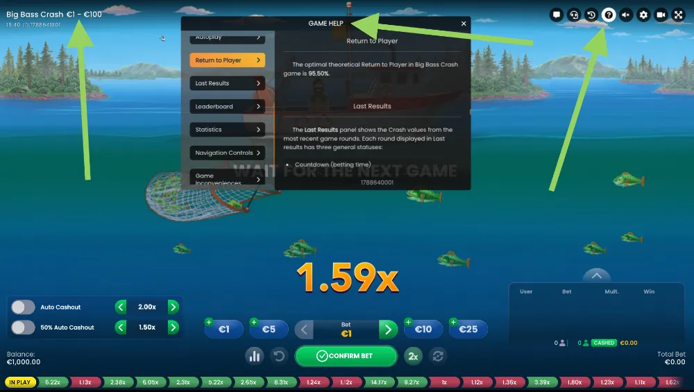 game help menu