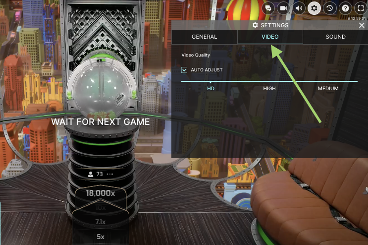cash or crash game settings