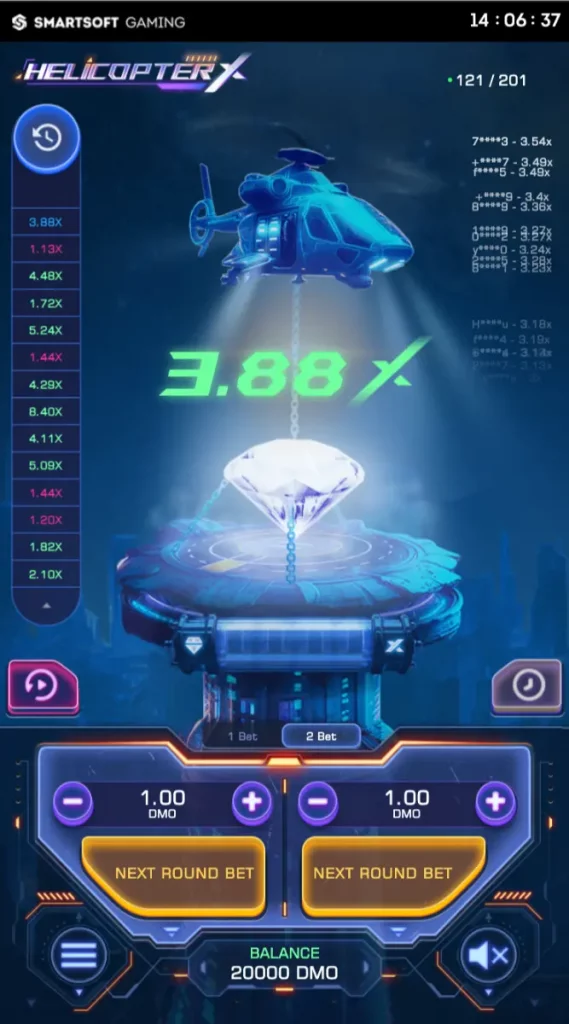 helicopter x game on mobile