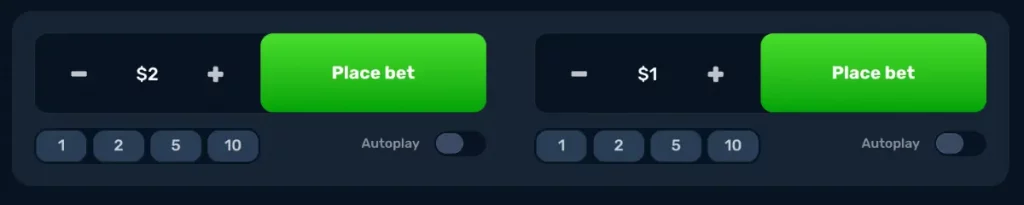manual betting interface
