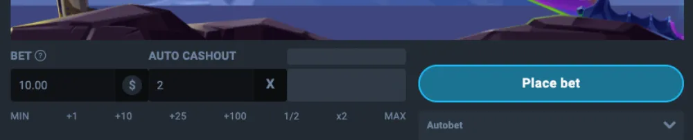 manual betting interface