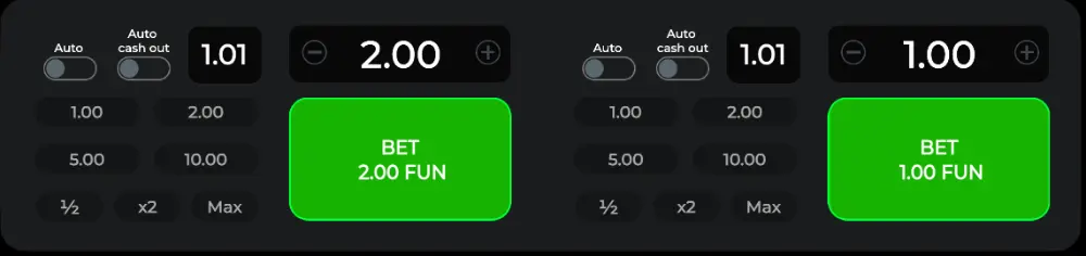 manual betting interface