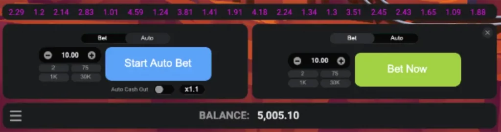 betting interfaces in marys mining mania