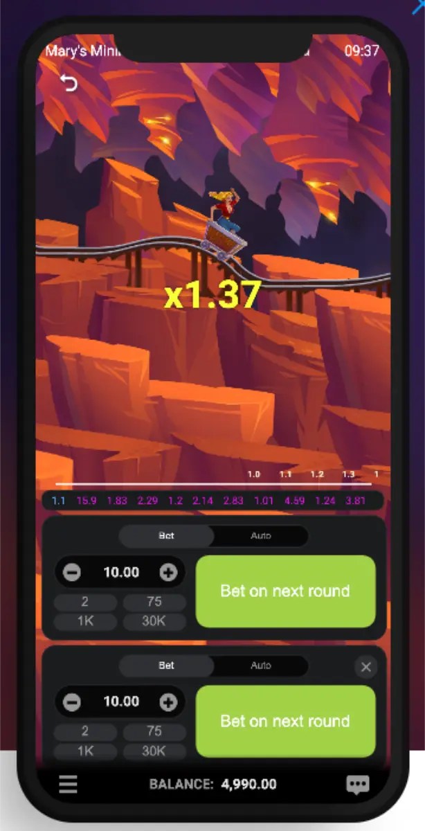 mobile game version of marys mining mania