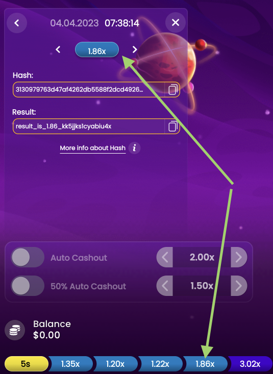 provably fair spaceman slot