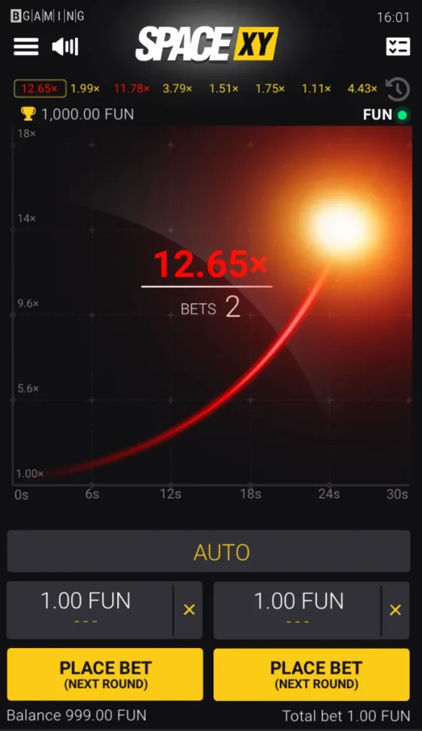 space xy on mobile