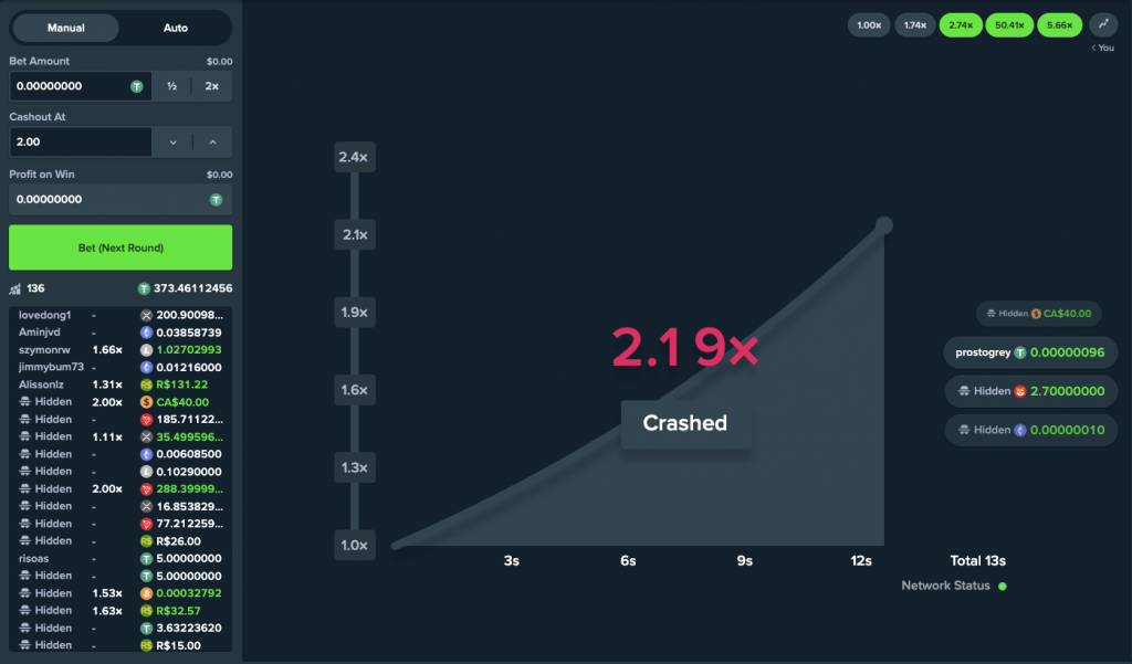 stake crash on desktop
