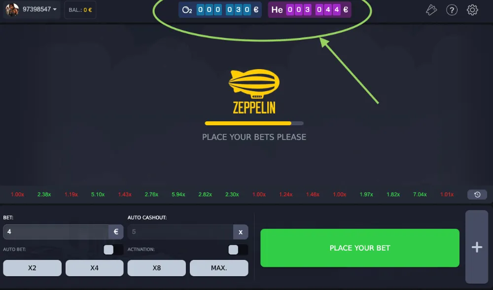 jackpot rewards zeppelin crash game