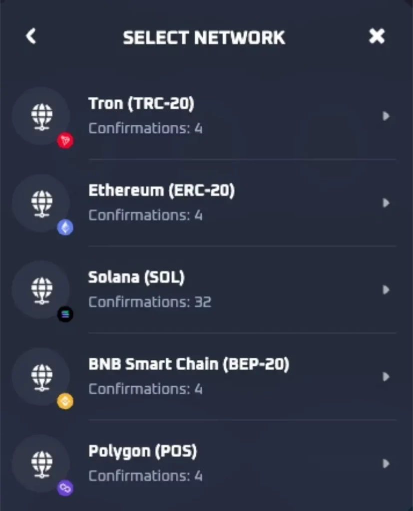Tether supported chains