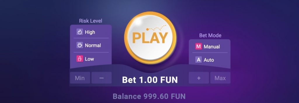 bgaming plinko betting interface
