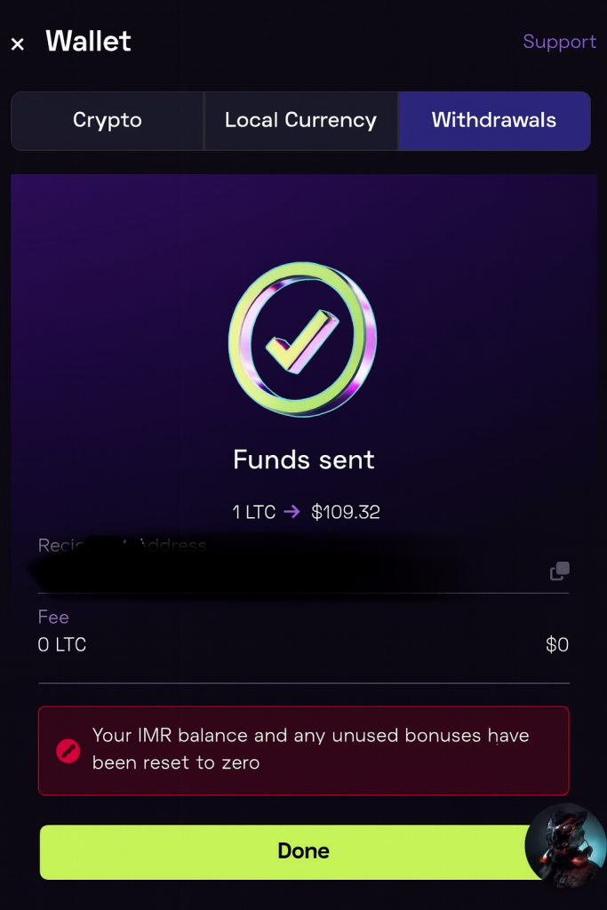 Immerion withdrawal