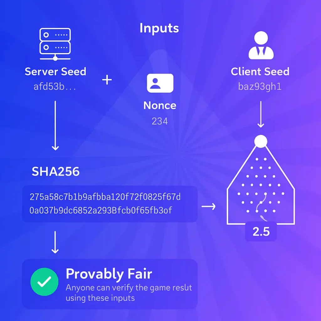 plinko fairness calculation
