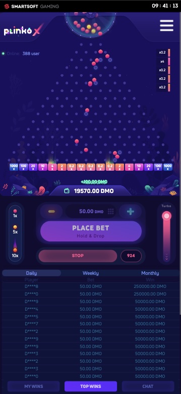 Plinko X mobile