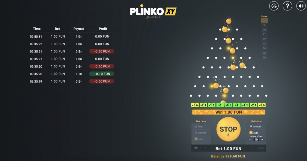 plinko xy bgaming desktop