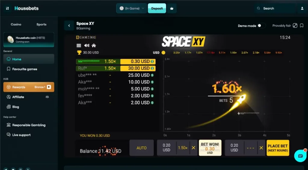 housebets mini games
