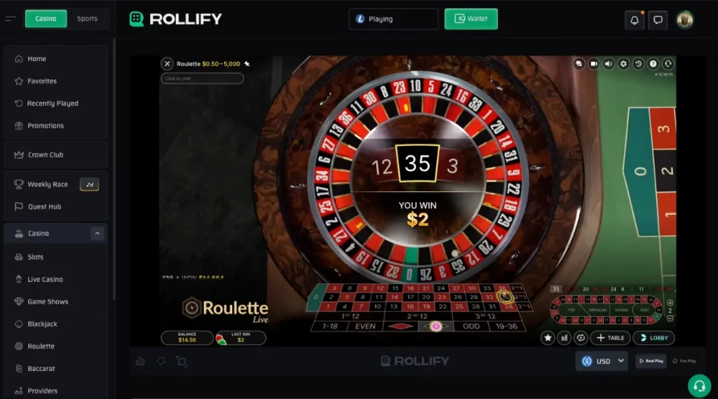 Rollify Live Dealer Games