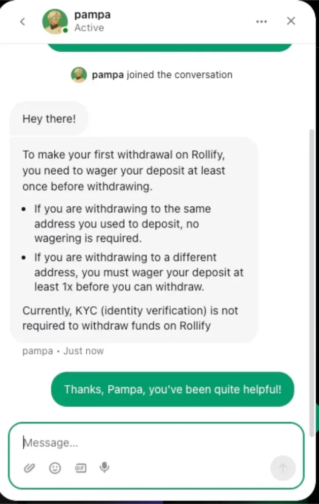 rollify live chat