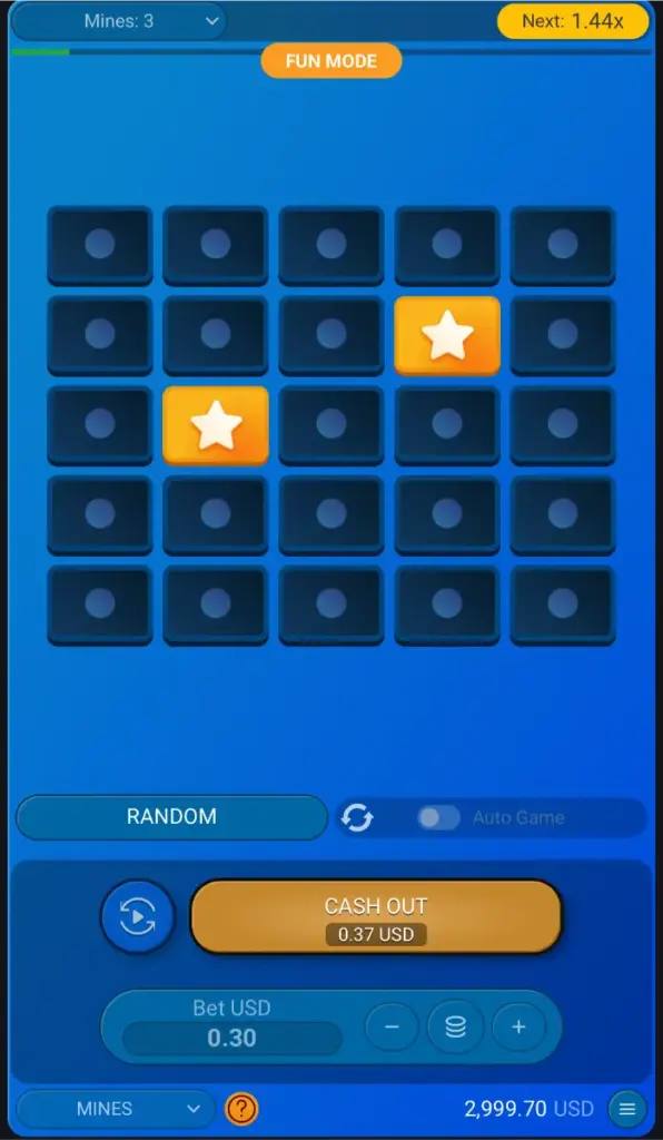 Mines by Spribe mobile